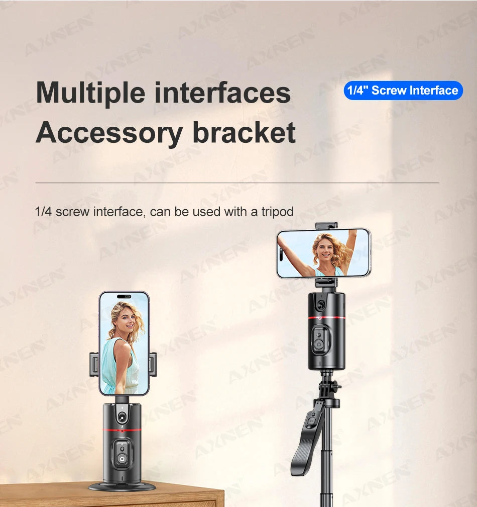 P02 Auto Face Tracking Stand 360° Rotation Phone Holder Desktop