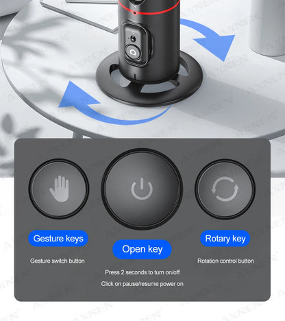 P02 Auto Face Tracking Stand 360° Rotation Phone Holder Desktop