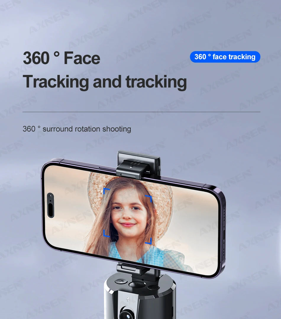 P02 Auto Face Tracking Stand 360° Rotation Phone Holder Desktop