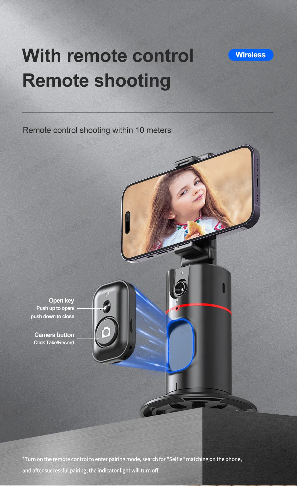P02 Auto Face Tracking Stand 360° Rotation Phone Holder Desktop