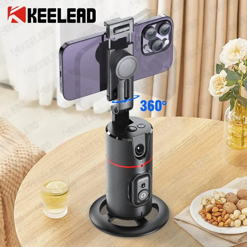 P02 Auto Face Tracking Stand 360° Rotation Phone Holder Desktop