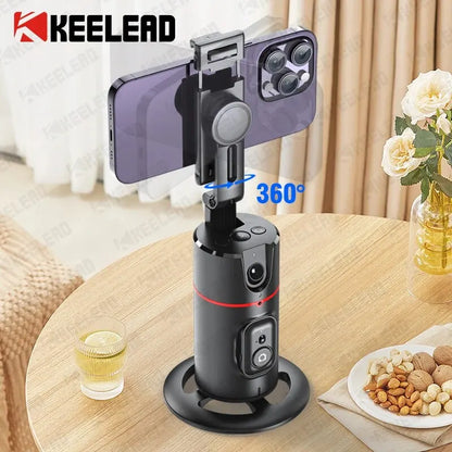 P02 Auto Face Tracking Stand 360° Rotation Phone Holder Desktop