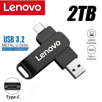 Lenovo 64TB USB 3.2 Flash Drive U Disk Type-C Interface High Speed 1TB
