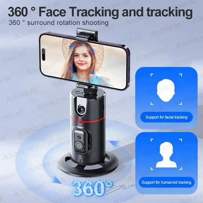 P02 Auto Face Tracking Stand 360° Rotation Phone Holder Desktop