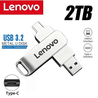 Lenovo 64TB USB 3.2 Flash Drive U Disk Type-C Interface High Speed 1TB