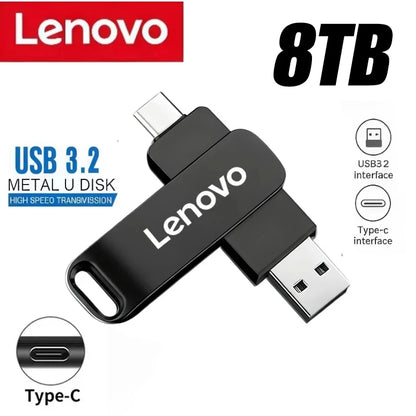 Lenovo 64TB USB 3.2 Flash Drive U Disk Type-C Interface High Speed 1TB