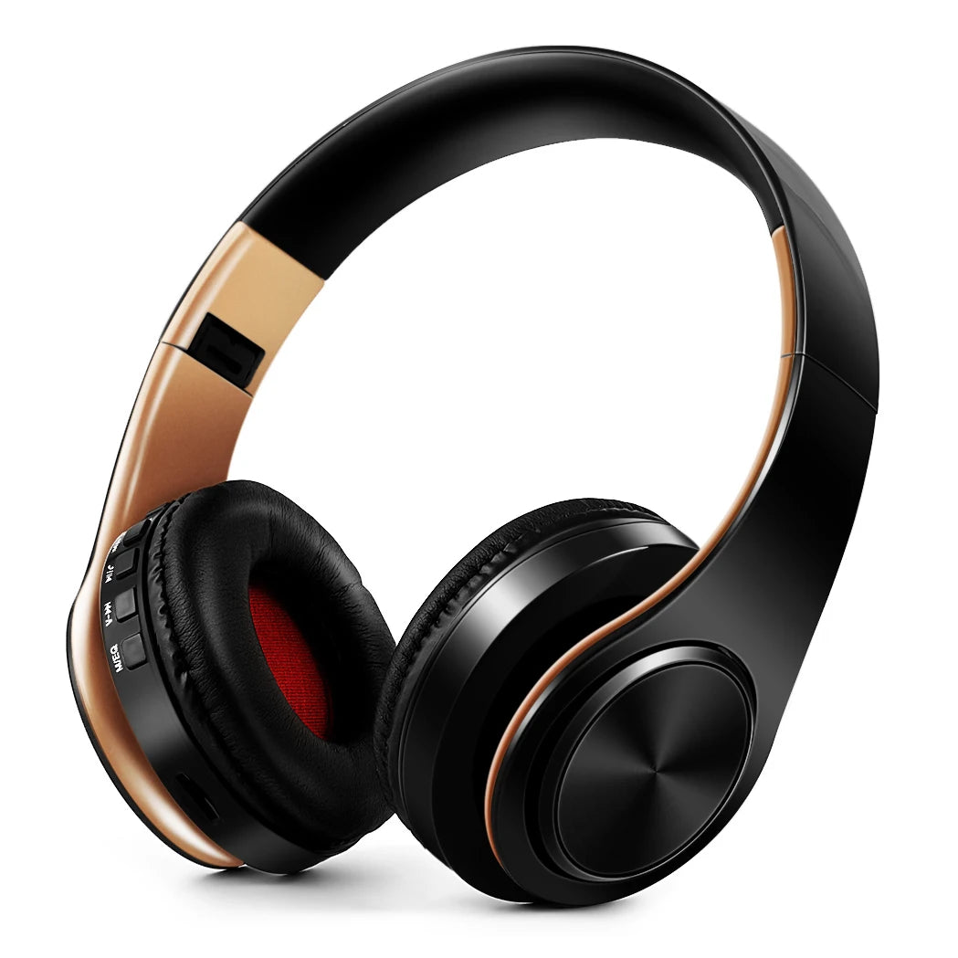 Men Gift Gold Wireless Headphones Bluetooth