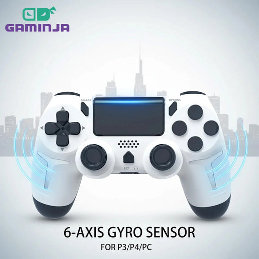 GAMINJA 6-axis Gyroscope Dual Vibration With touch pad Wireless Gamepad Bluetooth