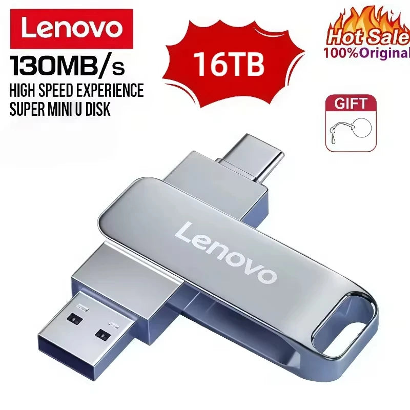 Lenovo 64TB USB 3.2 Flash Drive U Disk Type-C Interface High Speed 1TB