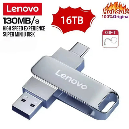 Lenovo 64TB USB 3.2 Flash Drive U Disk Type-C Interface High Speed 1TB