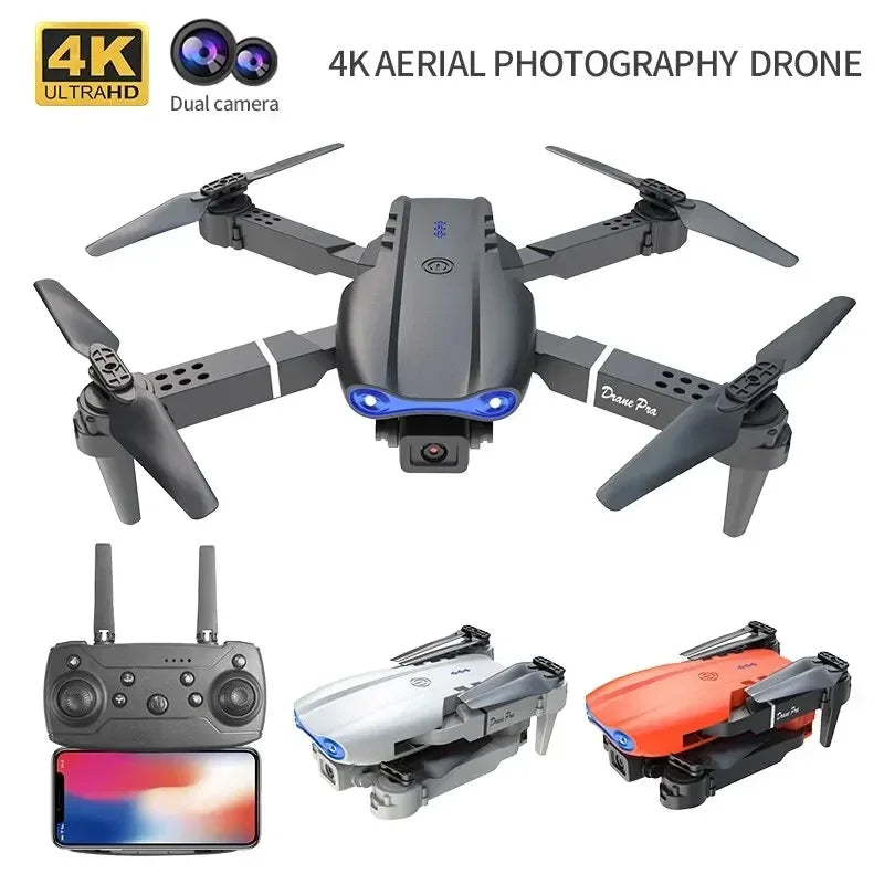 E99Pro RC Drone 4K Professinal With 1080P Wide Angle HD Camera