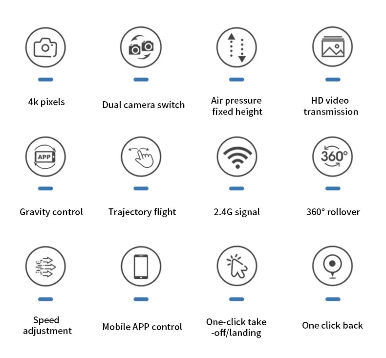 E99Pro RC Drone 4K Professinal With 1080P Wide Angle HD Camera