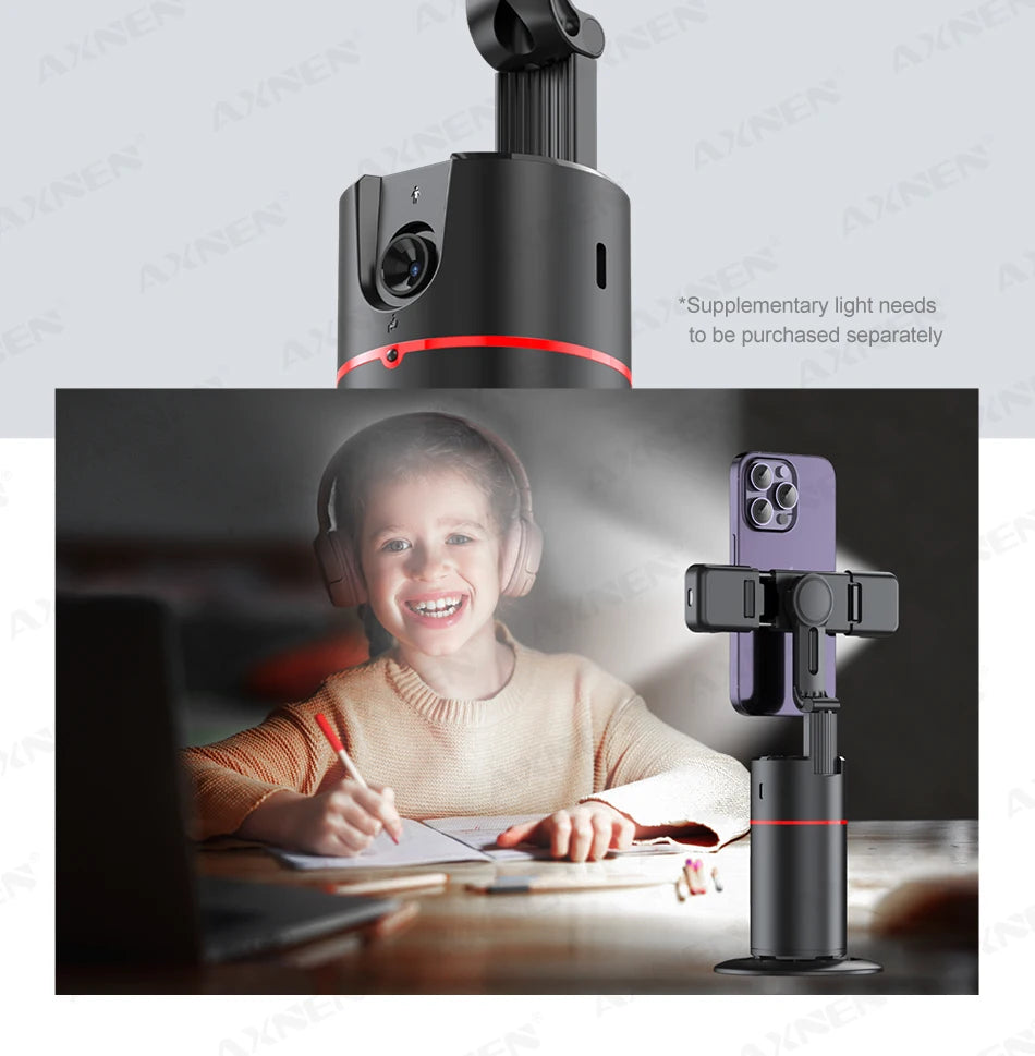 P02 Auto Face Tracking Stand 360° Rotation Phone Holder Desktop