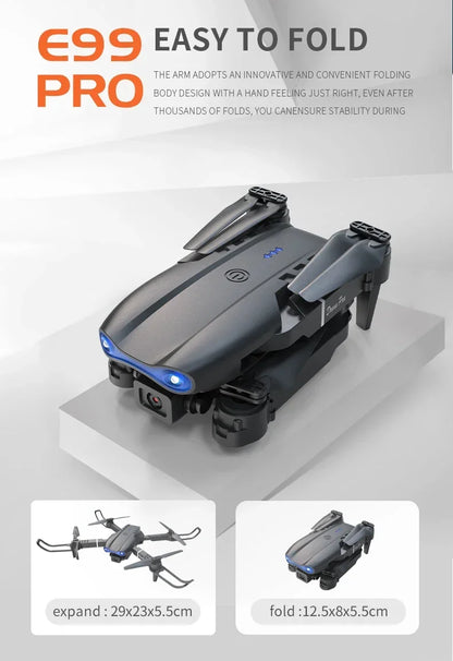E99Pro RC Drone 4K Professinal With 1080P Wide Angle HD Camera